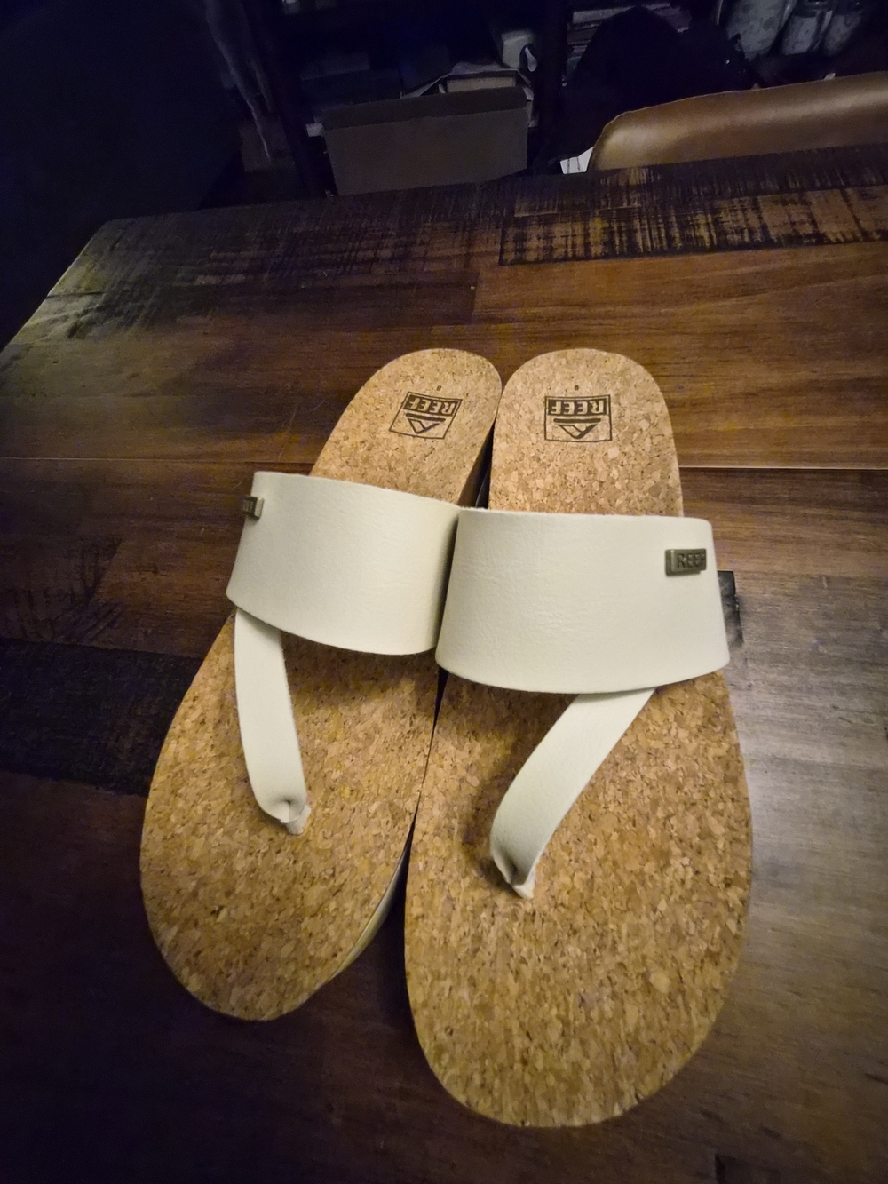 Reef Women’s White Cork Footbed Slide Sandals